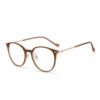 206 New Tr90 Retro Round Frame Glasses for Women with Myopia Can Be Equipped with Plain Whitening Cold Brown Glasses Frames