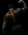 Bd black + golden flower