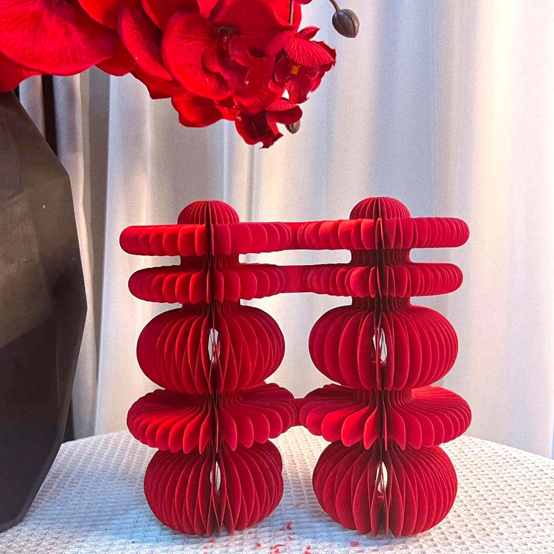 Wedding room decoration engagement New House Red Xi word desktop decoration wedding gift wedding supplies