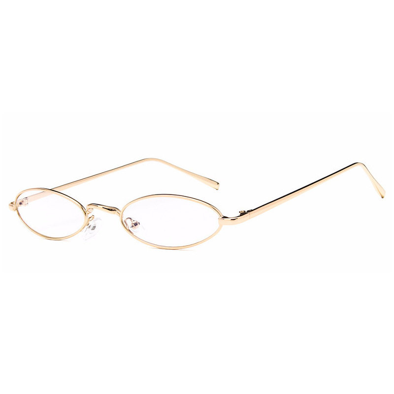 Japanese Niche Internet Popular Oval Glasses Frame Women's Ultra Light Personality Small Frame Plain Glasses Decorative Flat Glasses