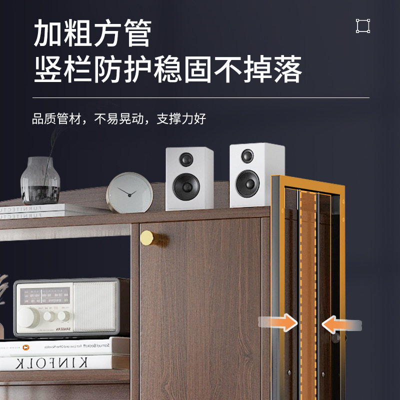 亿家达书架落地多层储物架简易学生收纳架客厅隔断书架置物架子