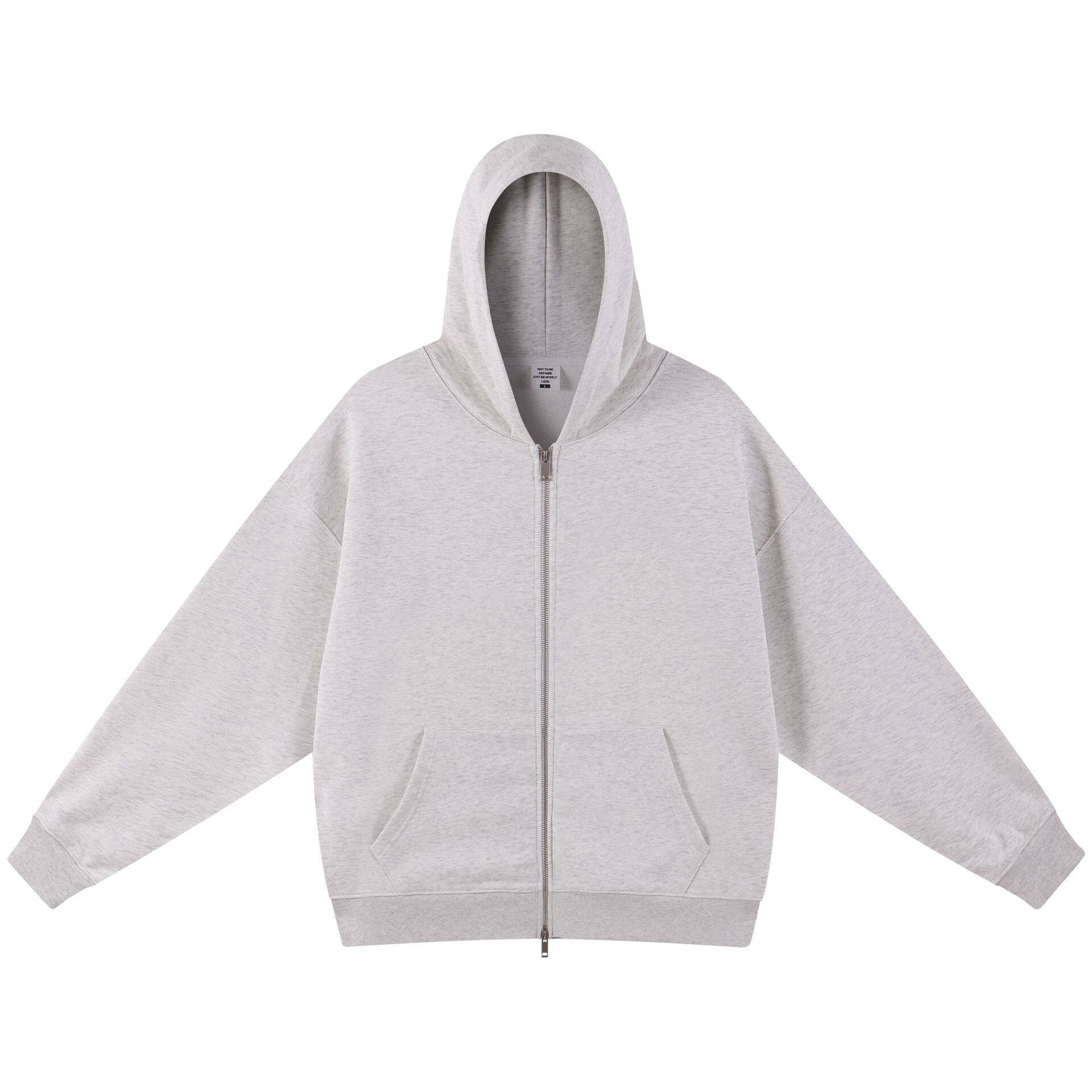 潮牌重磅大毛圈420G纯色连帽卫衣男美式复古宽松休闲简约卫裤上衣