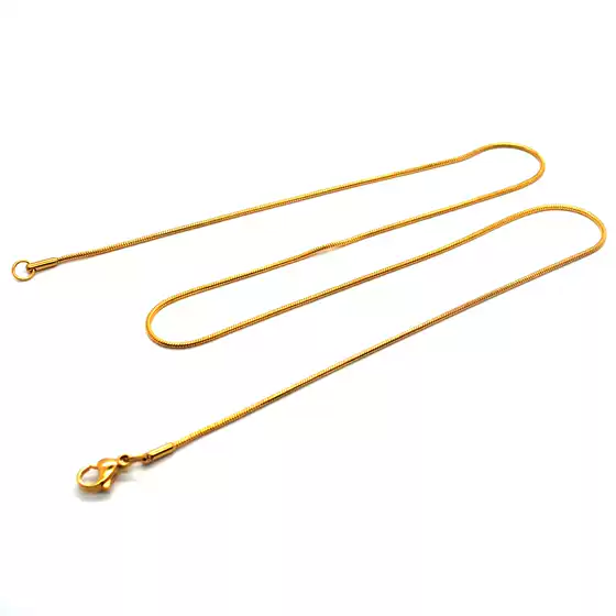 304 Stainless Steel Plated Golden Snake Chain Titanium Steel Unisex Fashion Accessories Chain Jewelry Snake Bone Necklace