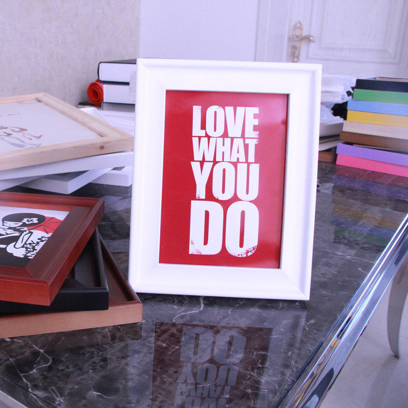 Wholesale creative three-dimensional solid wood photo frame Wall setting table 7 inch modern simple North U-shaped A4 wooden retro picture frame