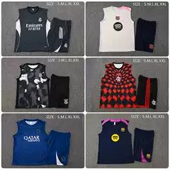 Barcelona Football Uniform Vest Training Uniform Napoli Team Uniform Flamengo Jersey Miami Dropshipping