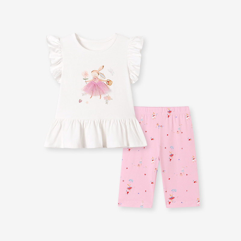 Stylish Girls' Set Wholesale, Cute Baby Casual Outfit, Summer Kids' Wear Set