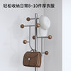Minimalist Solid Wood Stainless Steel Coat Rack for Small Apartment Bedroom Floor Hanger Clothes Rack Hanger does not take up space
