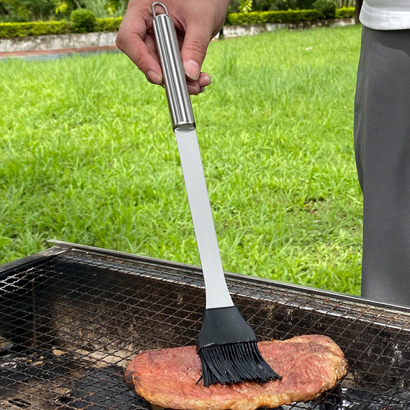 Amazon Large Tube Handle Stainless Steel Grill Shovel Fork Clip Combination Bbq Camping Outdoor Family Dinner Barbecue Set