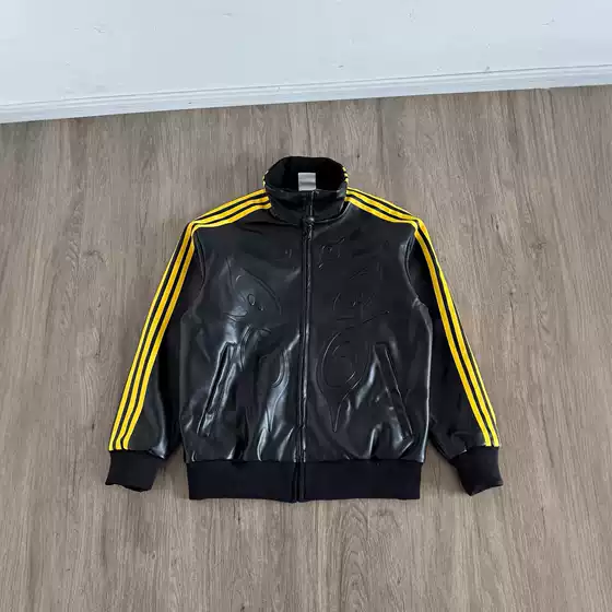Independent Tc Collaboration Series Embroidered Logo Star-Moon Stripe Deconstructed Jacket Versatile for Men and Women for Daily Casual Wear