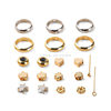 14/18K gold nine-character needle ball needle receptacle copper ring love-shaped diy jewelry spacer bead copper accessories wholesale