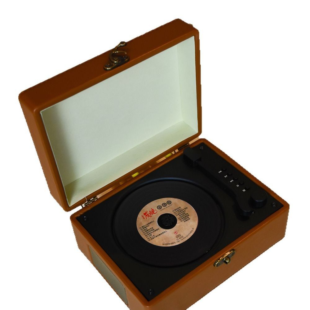 Retro multi-function CD player player portable antique suitcase Bluetooth stereo hi-fi album music gift
