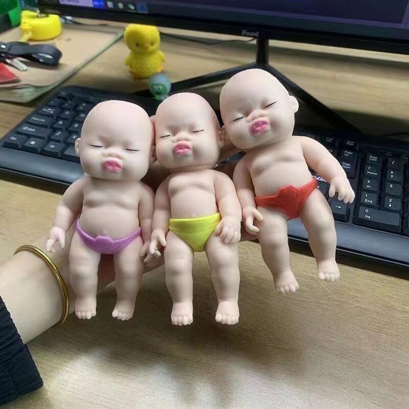 丑娃娃捏捏乐慢回弹黑人娃娃丑萌玩具拉拉乐掌心橡胶黑皮玩偶公仔