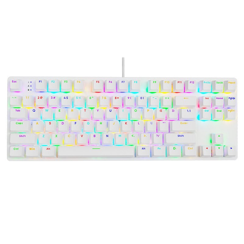 Senrui AK87 mechanical keyboard full key plug magic color lighting RGB wired gaming green axis red axis keyboard
