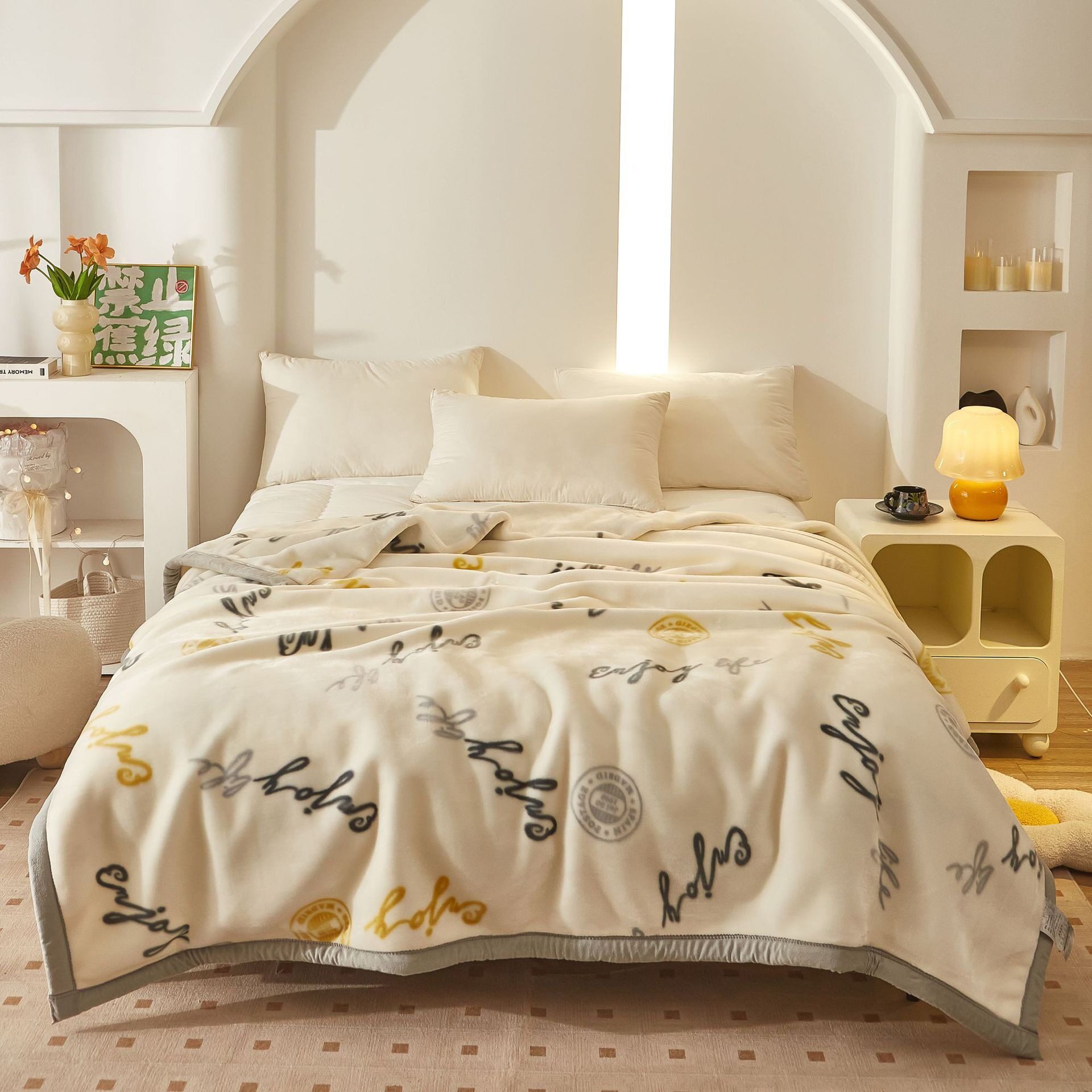 Raschel Blanket Live Explosions Double Thickened Blanket Single and Double Fall/Winter Nap Blanket Group Buying Gift Wholesale