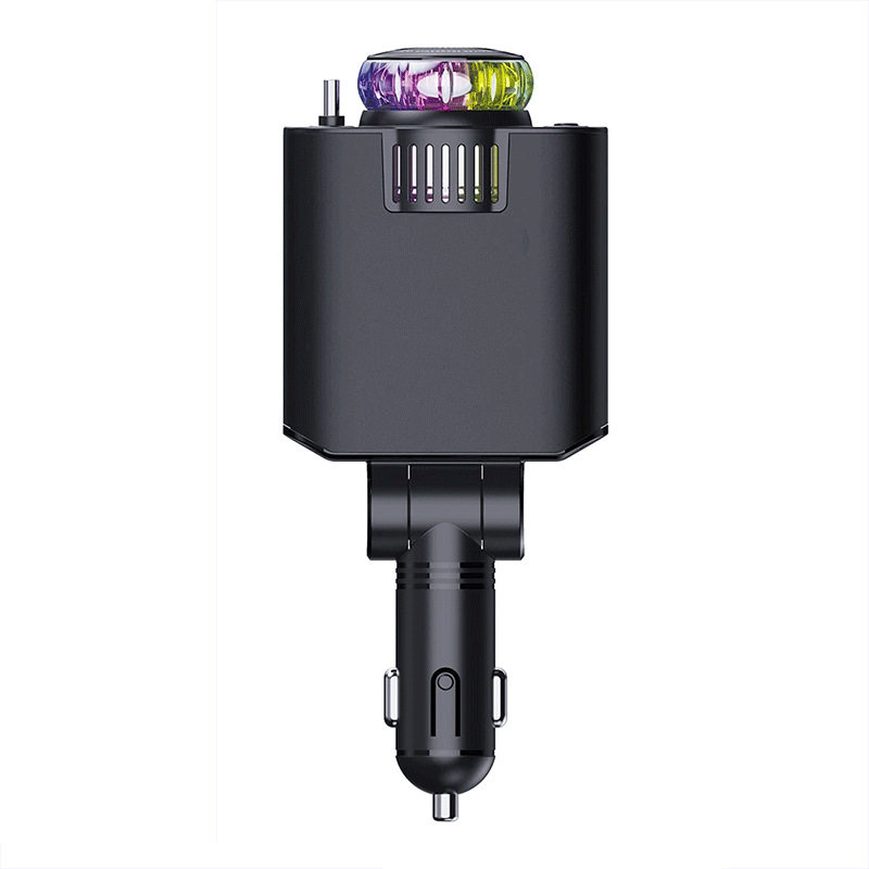 Car Charger 120W Super Fast Charging with Retractable Cable, Ambient Light, Car Smart Aromatherapy Machine, Starry Sky Ceiling Car Charger