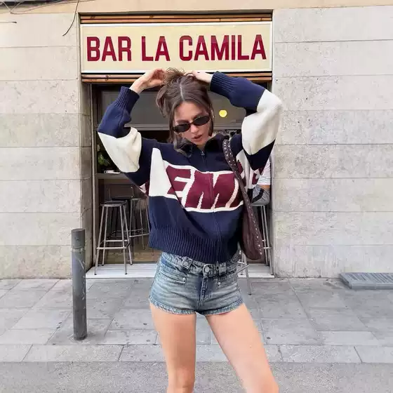 Foreign Trade Cross-Border Sweaters, Letter Pattern Long-Sleeved High Street Loose Sweaters, European and American Sexy Style, Same Style for Men and Women