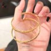 Gold shop with ancient French sand gold three-sided broken ice ice bracelet fashion Joker high-end flash bracelet online red wholesale