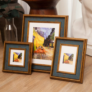American retro small Picture Frame 5-inch 6-inch 7-inch 8-inch 10-inch 12-inch wall-mounted photo frame decoration plus wash photo frame wholesale