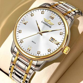 Langsuo Watch Waterproof Non-Mechanical Watch Large Dial Watch New Calendar Cross-Border Watch Fashion Waterproof Men's Watch