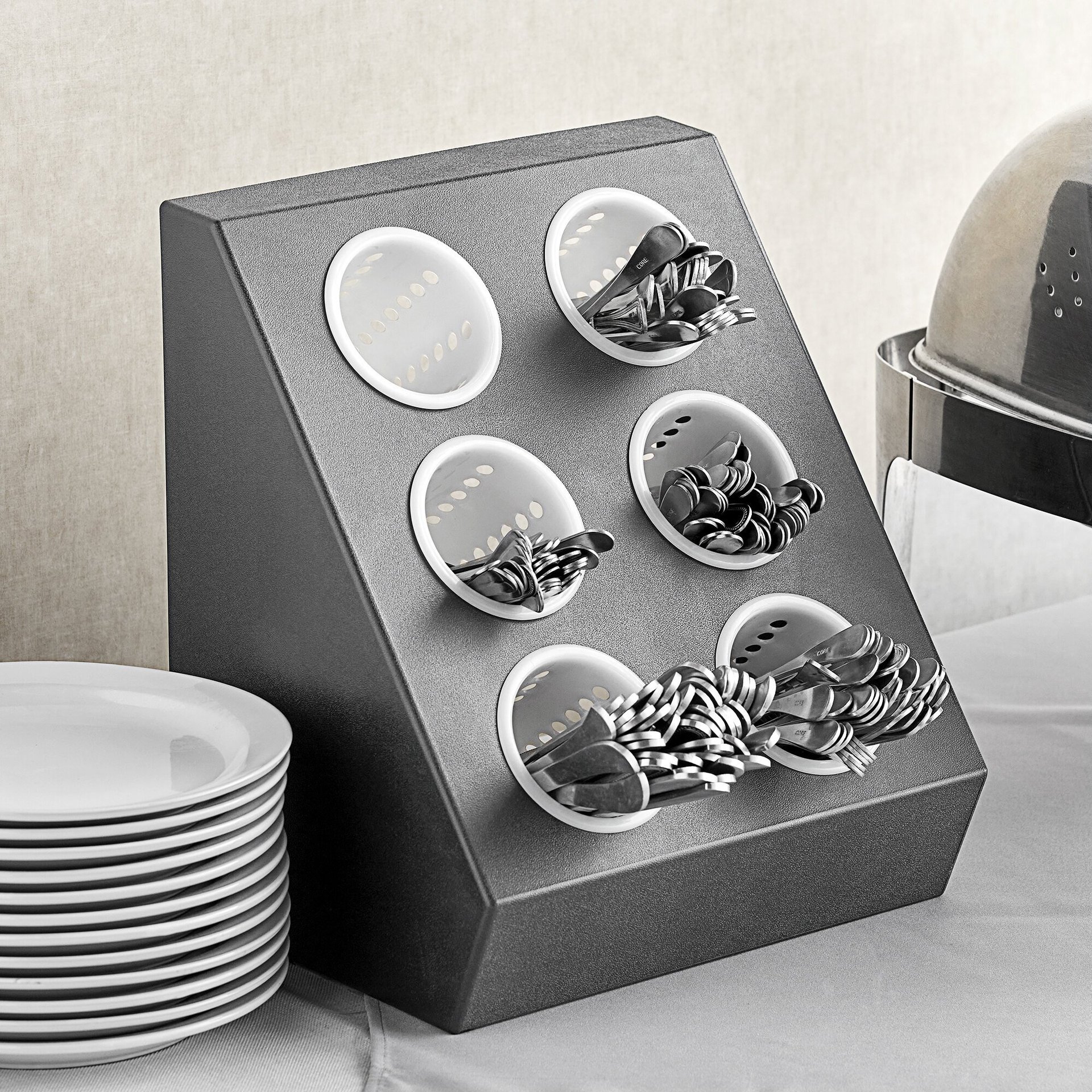 Six-compartment knife and fork storage compartment knife and fork storage basket tableware storage compartment bar tableware storage suit
