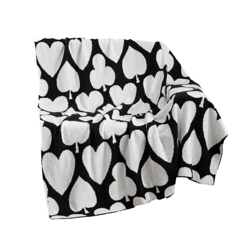 European Style Blanket Office Nap Blanket Thickeneded Air Conditioning Blanket European and American Blanket Aviation Line Blanket Winter Thick Knitted Blanket