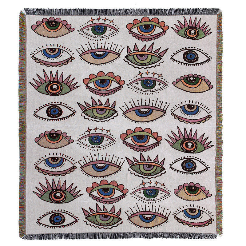 Camping Blanket Outdoor picnic Blanket Sofa Blanket Cover Blanket Ins Wind Multifunctional Line Blanket Bohemian Blanket Line Blanket