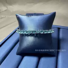 Shijiagao Version light blue Crystal Matrix Tenni Rai Diamond Bracelet Light Luxury Exquisite Niche High-end Bracelet