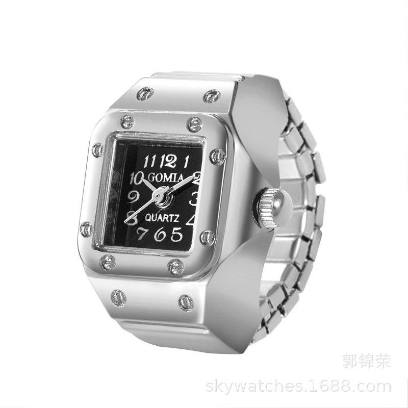 wish/速卖通/EB热销铆钉桃心复古八角戒指表爆款推荐手表批发