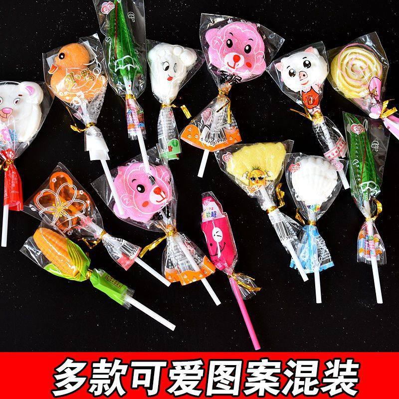 Internet-Famous Cute Gummy Lollipops Bulk Candy Wholesale Children's Snacks Cartoon Christmas Halloween Candy Wholesale
