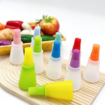 Manufacturer's Ready-Made Silicone Oil Bottle Brush, High Temperature Resistance, Easy to Clean Kitchen Utensil Brush, Oil Bottle Brush, Baking Barbecue Oil Bottle Wholesale