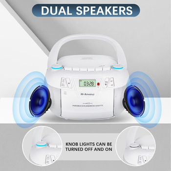Cross-Border Portable Multi-Function Stereo Bluetooth Cd Player with Cassette USB with Am/Fm Recording