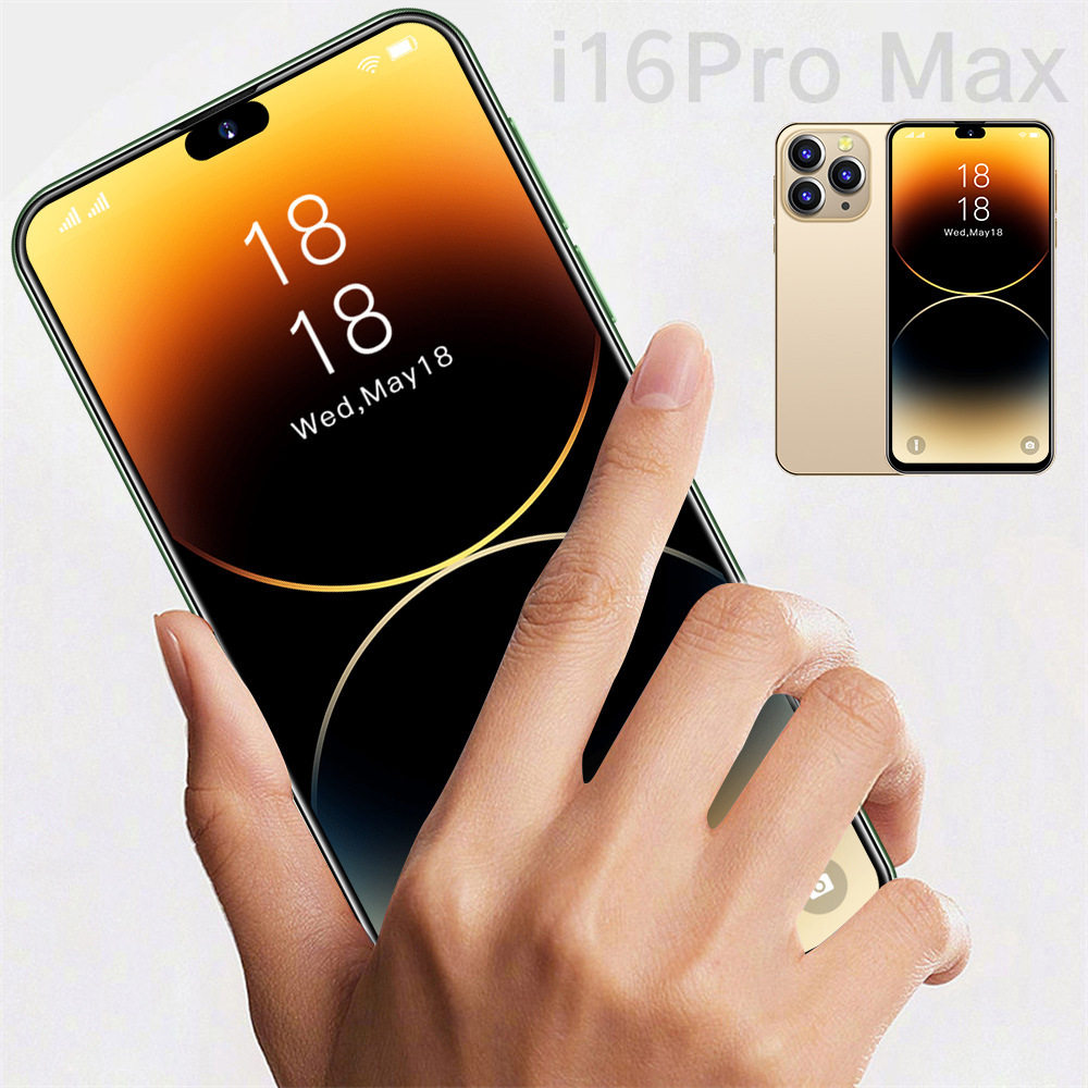 Low price explosions i16 ProMax cross-border smart phone 6.8 inch large screen 16 1T Android phone source factory