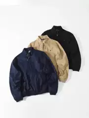 RL Ruff Pony Mark Pure Cotton All-match Jacket Women's Embroidered Casual Old Cadre Couple's Coat Polo Top Vintage