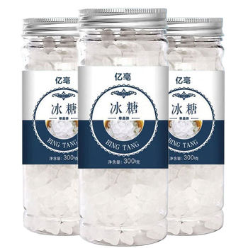 Single crystal rock sugar canned 300g granular white rock sugar soup seasoning cooking braised brown color wholesale delivery