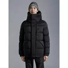 Mengjia Black Warrior Hooded Jacket for Men and Women with Logo Armband High Version Madeira Short Goose down Jacket
