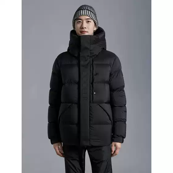 Mengjia Black Warrior Hooded Jacket for Men and Women with Logo Armband High Version Madeira Short Goose down Jacket
