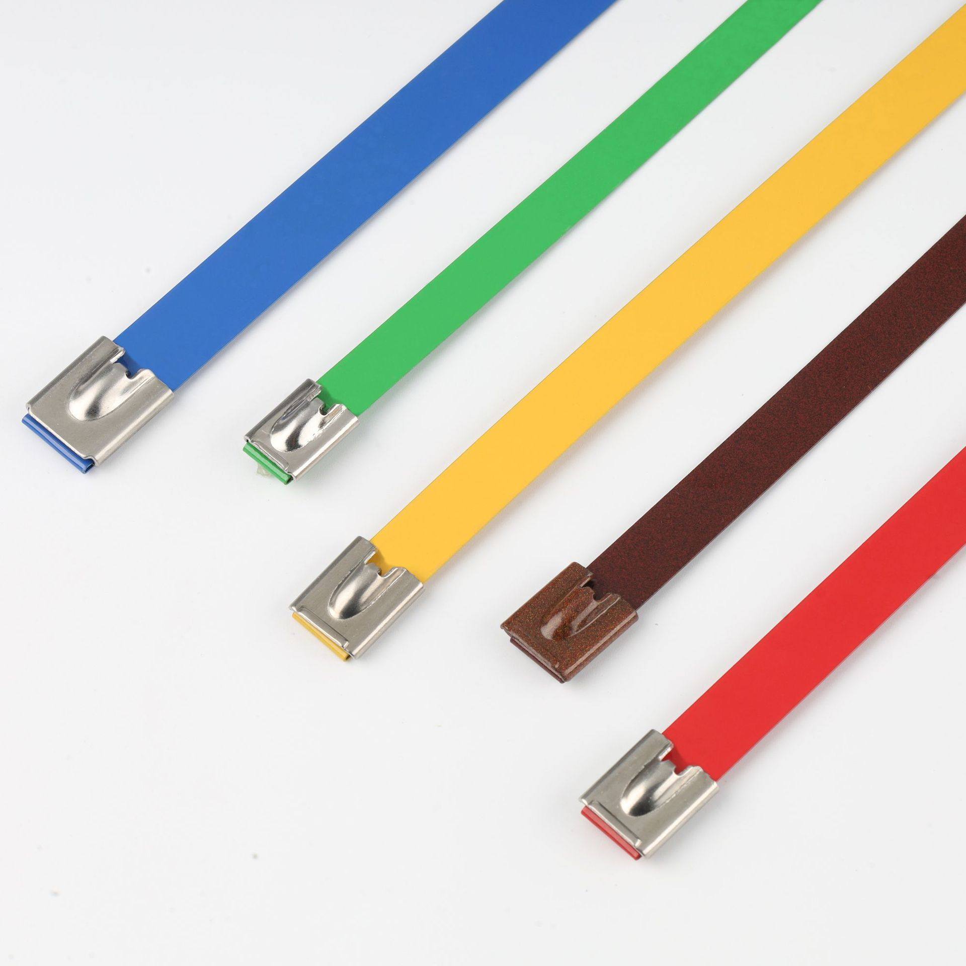 304 stainless steel self-locking cable tie manufacturers wholesale color self-locking cable tie stainless steel cable tie full spray plastic cable tie