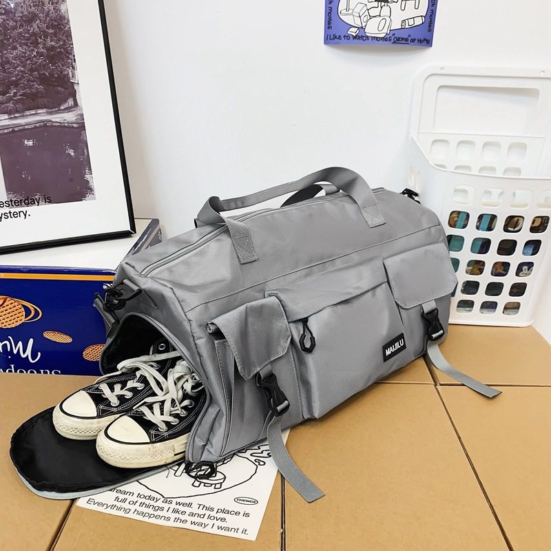 Sports Casual Large Capacity Travel Bag Men's Korean-style Harajuku Style Water-repellent Oxford Cloth Handbag Shoulder Crossbody Bag