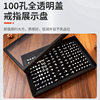 New in stock 100 hole ring box with cover window opening night market stall ring ear nail plate 100 ring display plate
