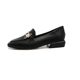 Sheepskin Version ~ 2024 Autumn and Winter New Soft-soled Square-toe Flats, Thick-heeled Slip-on Loafers, Slip-on Small Leather Shoes for Women