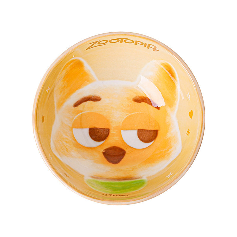 Zootopia Creative Ceramic Rice Bowl Underglaze Color Tableware Set Gift Box Practical Opening Gift Housewarming Souvenir