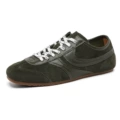 Ql18656 dark green leather shoes size