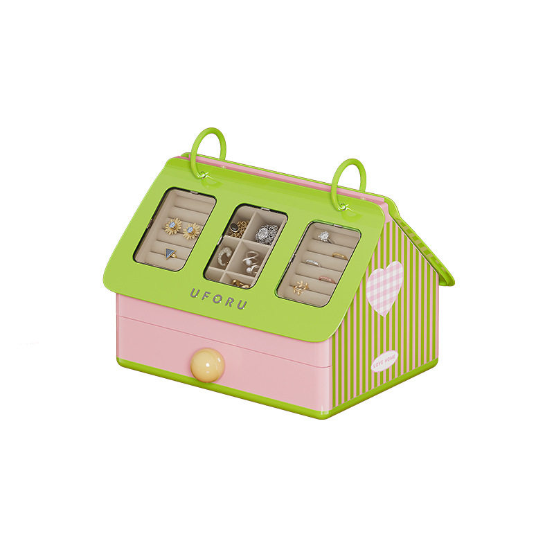 Jewelry Box, High-End Exquisite Velvet Earrings, Necklaces, Jewelry Bracelets, Jewelry Boxes, Compartmentalized Anti-Oxidation Jewelry Storage Boxes