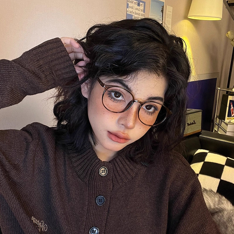 Korean ultra-light small frame ice American myopia frame frame female Danyang glasses plain white glasses frame wholesale