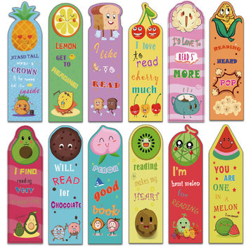 Fruit Bookmarks, Children's Bookmarks, Cute Gifts, Classroom Students, Teenagers, Classroom Prizes, Teaching Reward Bookmarks