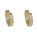 No. 35 gold-zircon geometric earrings (thick real gold plating)