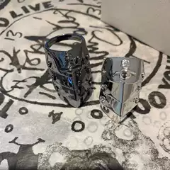 The Queen Mother Armor Ring Four Sections Saturn Multi-Layer Open Movable Ring Men's and Women's Punk Ring Trendy