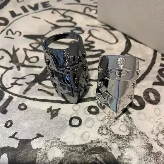 The Queen Mother Armor Ring Four Sections Saturn Multi-Layer Open Movable Ring Men's and Women's Punk Ring Trendy