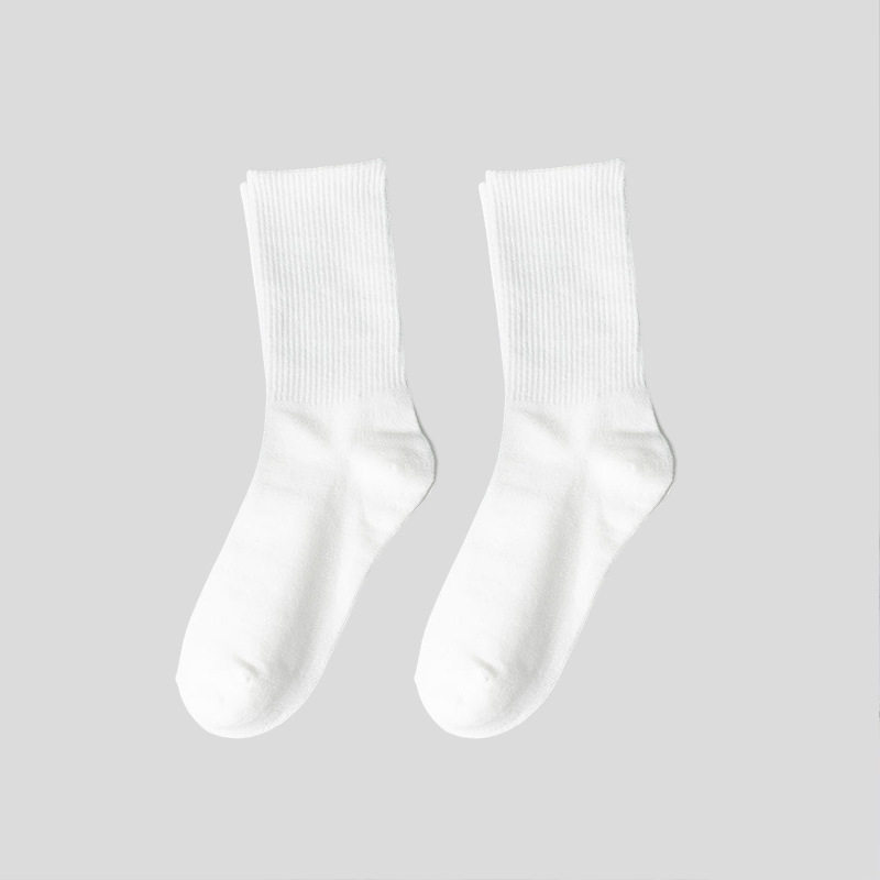 跨境诸暨运动袜透气女士白色船袜春夏季篮球长袜男士中筒袜子批发