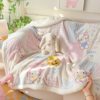 Mi Chun Fuanna Lamb Fleece Nap Blanket Thickened Warm Autumn Winter Blanket Solid Color Student Dormitory Throw